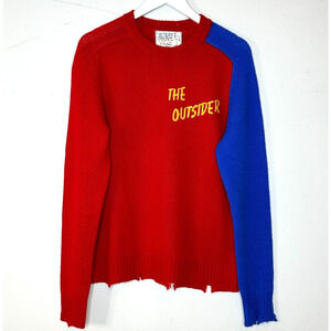 Sandrine Rose The Outsider Cashmere Blend Oversized Sweater Distressed XS NWT